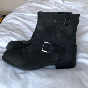 Clark’s Black Suede Moto-Boots
